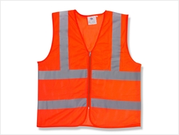 Picture of Class 2 Orange Mesh Zipper Safety Vests