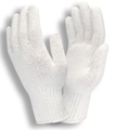 Mediumweight Bleached White String Knit Gloves