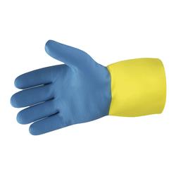 Picture of 28-Mil Blue Neoprene Over Yellow Latex Gloves