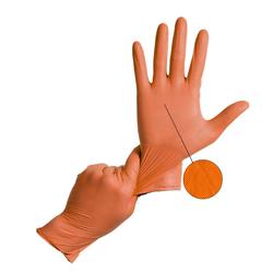 Picture of JagShield® 3D Orange Powder-Free 8-Mil Nitrile Gloves w/ Textured Grip