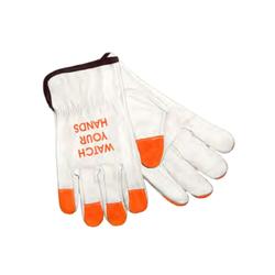 Picture of Select Grain Cowhide Leather Driver's Orange Finger Tips