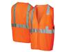 Class 2 Orange Mesh Zipper Safety Vests
