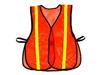 Value Orange Safety Vests ¾” Striping