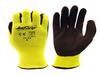 JagGrip® 15-Gauge Hi-Vis Yellow Polyester Shell Foam Latex Palm Coated Work Gloves w/ Crinkle Grip