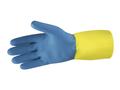 28-Mil Blue Neoprene Over Yellow Latex Gloves