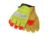 Grain Pigskin Keystone Thumb Leather Drivers Hi-Viz Mesh Back